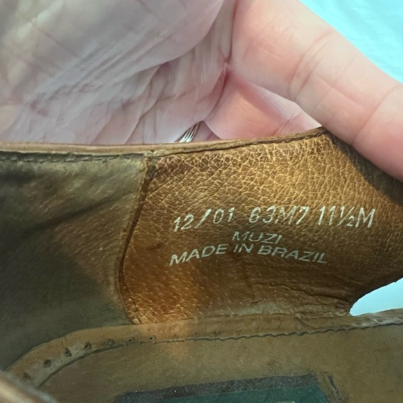 Bass Muzi Men’s Leather Fisherman Sandals Brown Size 11.5M Made in Brazil - Picture 13 of 14